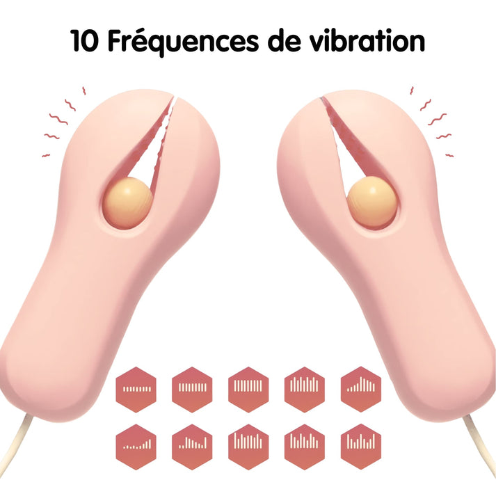 nipbuzz pinces a tetons vibrantes 10 frequences de vibration
