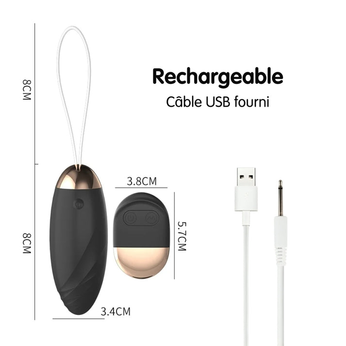 zoeuf l oeuf vibrant telecommande rechargeable